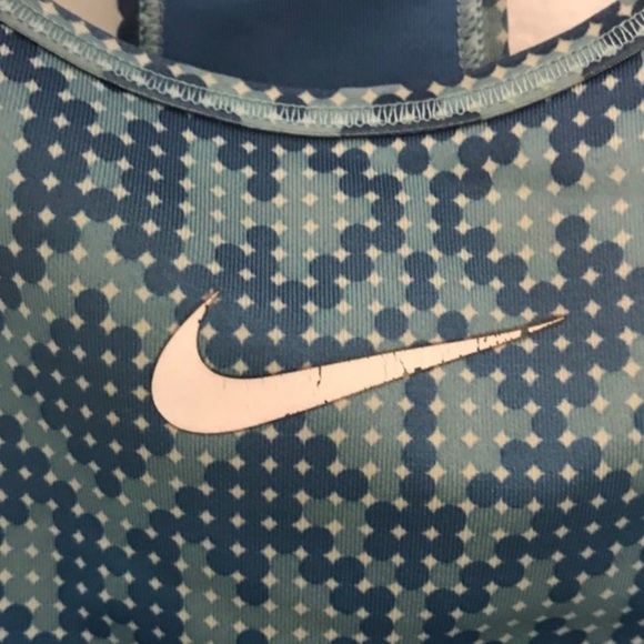 Nike green blue geometric print sports bra size s - Picture 3 of 4